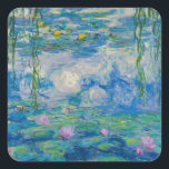Wasserlilien, 1916-1919 von Claude Monet Quadratischer Aufkleber<br><div class="desc">Claude Monet - Wasserlilien,  1916-1919. Oscar-Claude Monet (1840-1926) war ein französischer Maler und Gründer impressionistischen Gemäldes,  der als wichtiger Vorläufer des Modernismus angesehen wird,  insbesondere in seinen Versuchen,  die Natur so zu malen,  wie er sie wahrnahm.</div>
