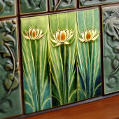 Wasserlilien Art Deco Florenz Fliese