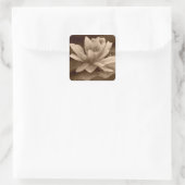 Wasserlilien-Aufkleber Quadratischer Aufkleber (Tasche)