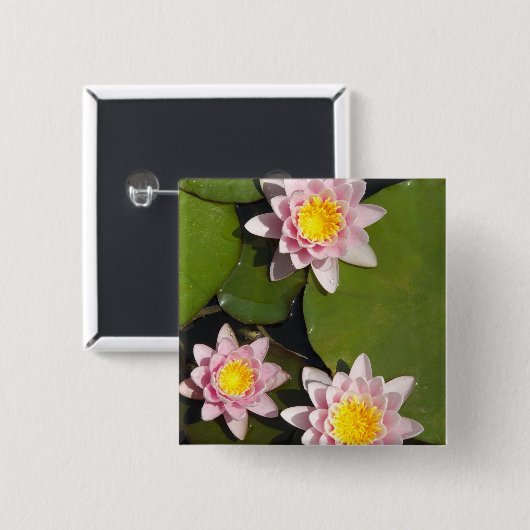 Wasserlilien Button (Vorne & Hinten)