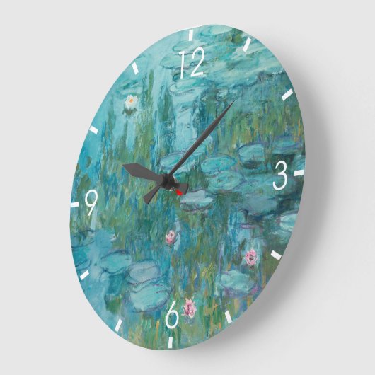 Wasserlilien (Claude Monet, 1915) Große Wanduhr (Winkel)