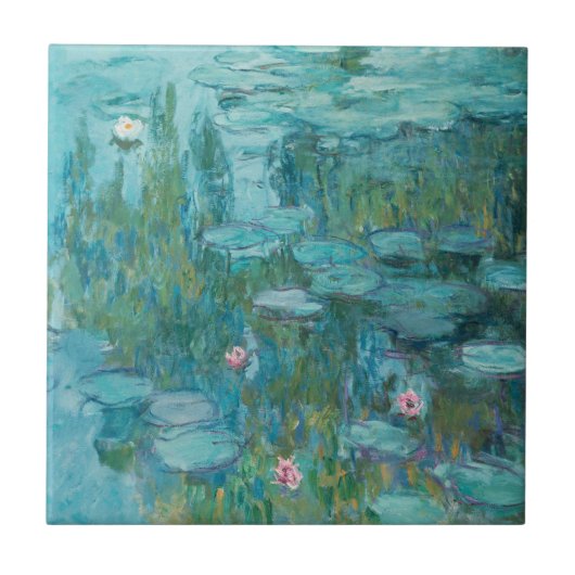 Wasserlilien (Claude Monet, 1915) Tile Fliese (Vorderseite)
