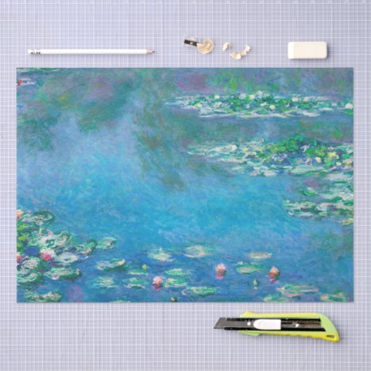 Wasserlilien, Claude Monet Decoupage Seidenpapier (Handwerk)