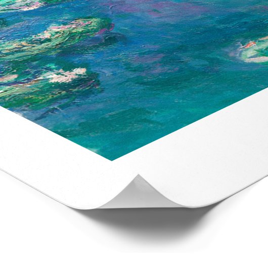 "WASSERLILIEN" CLAUDE MONET POSTER (Ecke)