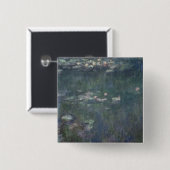 Wasserlilien Claudes Monet |: Grüne Reflexionen Button (Vorne & Hinten)