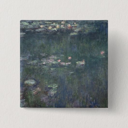 Wasserlilien Claudes Monet |: Grüne Reflexionen Button (Vorderseite)