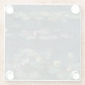 Wasserlilien Claudes Monet |: Grüne Reflexionen Glasuntersetzer (Rückseite)