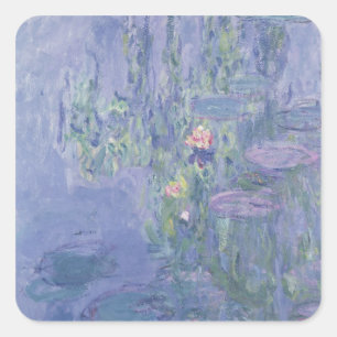Wasserlilien Claudes Monet   Quadratischer Aufkleber