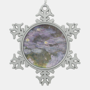 Wasserlilien Claudes Monet   Schneeflocken Zinn-Ornament
