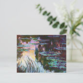 Wasserlilien, das Sun Claude Monet Postkarte (Stehend Vorderseite)