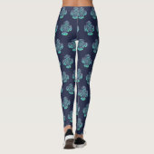 Wasserlilien des Blumenmusters Leggings (Rückseite)