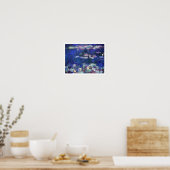 Wasserlilien des impressionistischen Malers Claude Poster (Küche)