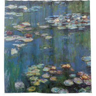 Wasserlilien durch Claude Monet, Duschvorhang