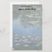 Wasserlilien durch Claude Monet, Vintage Blumen Briefpapier (Vorne/Hinten)