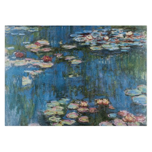 Wasserlilien durch Claude Monet, Vintager Schneidebrett (Vorderseite)
