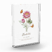 Wasserlilien-Geburtsmonatsblume Fotoblock (Links)