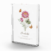 Wasserlilien-Geburtsmonatsblume Fotoblock (Rechts)