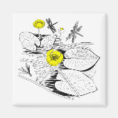 Wasserlilien gravieren magnet (Vorne)