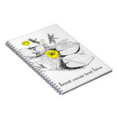 Wasserlilien gravieren notizblock (Rechte Seite)