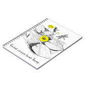 Wasserlilien gravieren notizblock (Linke Seite)