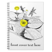 Wasserlilien gravieren notizblock (Vorderseite)