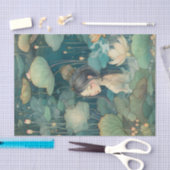 Wasserlilien im asiatischen Stil Seidenpapier (Handwerk)