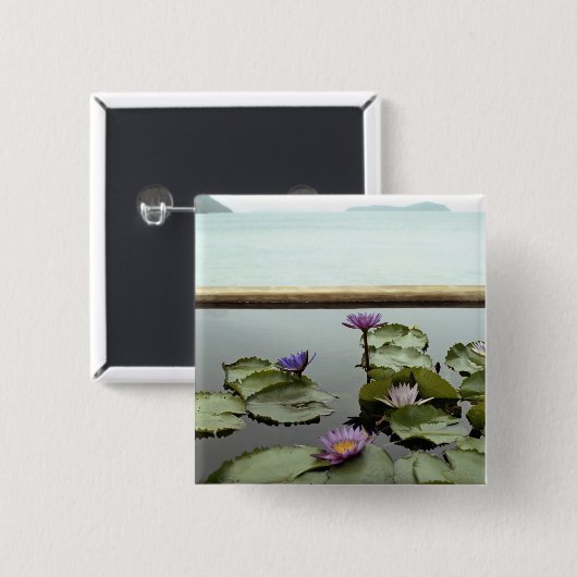 Wasserlilien im Teich durch Ozean Button (Vorne & Hinten)