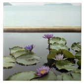 Wasserlilien im Teich durch Ozean Fliese (Vorderseite)