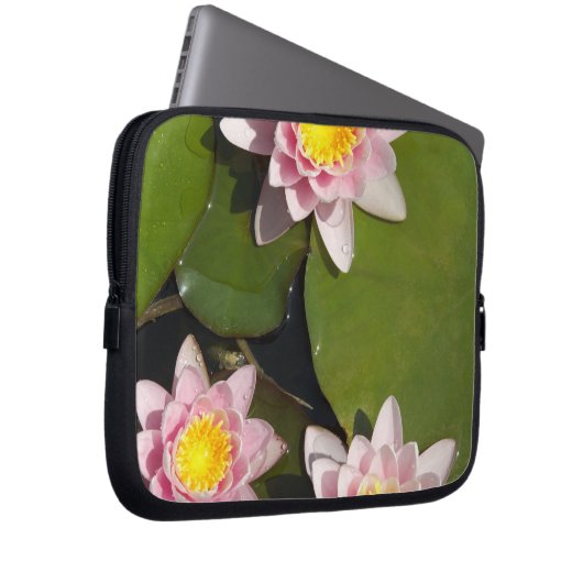 Wasserlilien Laptopschutzhülle (Vorne Rechts)