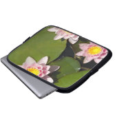 Wasserlilien Laptopschutzhülle (Vorne Knopf)