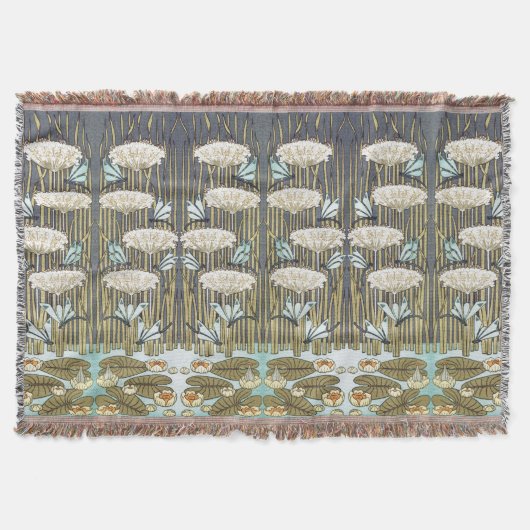 Wasserlilien, Libellen, Marsh Art Nouveau Decke (Vorderseite)