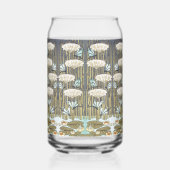 Wasserlilien, Libellen, Marsh Art Nouveau Dosenglas (Rückseite)