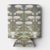 Wasserlilien, Libellen, Marsh Art Nouveau Dosenkühler (Rückseite)