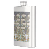 Wasserlilien, Libellen, Marsh Art Nouveau Flachmann (Links)