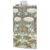 Wasserlilien, Libellen, Marsh Art Nouveau Flachmann (Links)