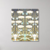 Wasserlilien, Libellen, Marsh Art Nouveau Leinwanddruck (Vorderseite)