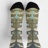 Wasserlilien, Libellen, Marsh Art Nouveau Socken (Oben)