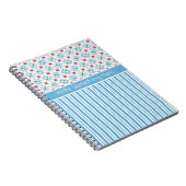 Wasserlilien, Libellen, Streifen-SpiralNotebook Notizblock (Rechte Seite)