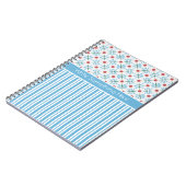 Wasserlilien, Libellen, Streifen-SpiralNotebook Notizblock (Linke Seite)