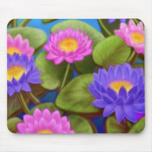 Wasserlilien Mousepad (Vorne)