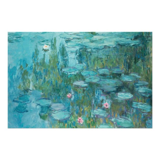 Wasserlilien, Ölgemälde der Kunst, Claude Monet Fotodruck (Vorne)