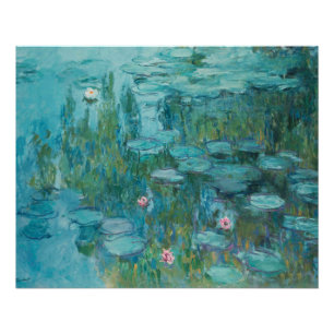 Wasserlilien, Ölgemälde der Kunst, Claude Monet Poster