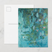 Wasserlilien, Ölgemälde der Kunst, Claude Monet Postkarte (Vorne/Hinten)