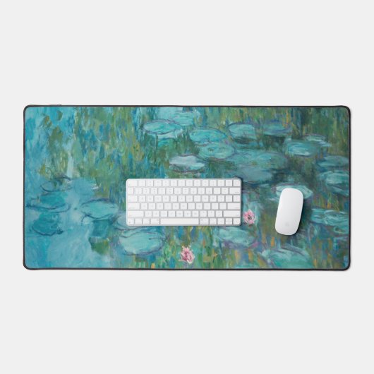 Wasserlilien, Ölgemälde der Kunst, Claude Monet Schreibtischunterlage (Tastatur & Maus)