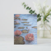Wasserlilien Postkarte (Stehend Vorderseite)