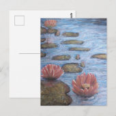 Wasserlilien Postkarte (Vorne/Hinten)