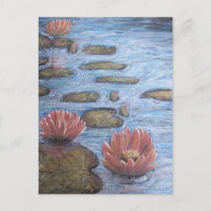 Wasserlilien Postkarte