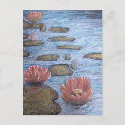 Wasserlilien Postkarte (Vorderseite)