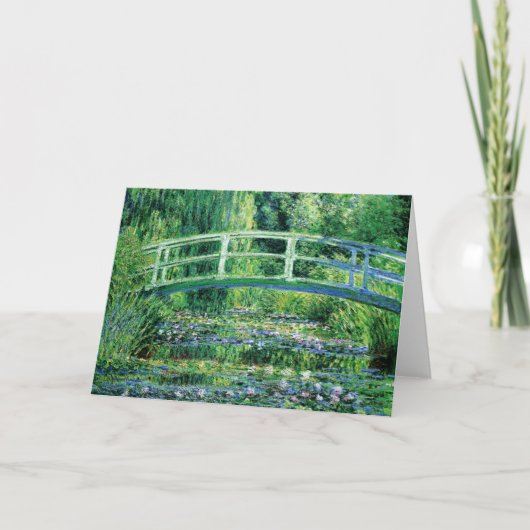 Wasserlilien und Japanische Brücke, Claude Monet C Karte (Vorderseite)