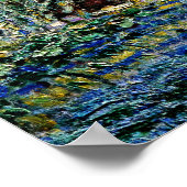 Wasserlilien und Japanische Brücke Poster (Ecke)